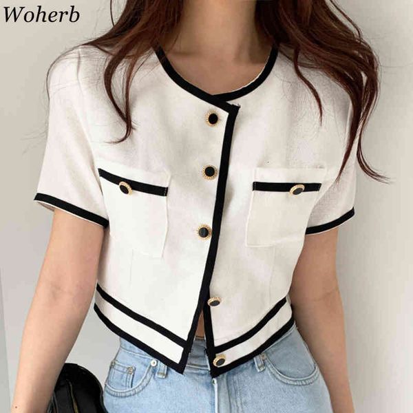 women's jackets woherb women jacket chic arrival office lady korean clothes o-neck single breasted coat contrast color thin short 9299, Black;brown
women's jackets woherb women jacket chic arrival office lady korean clothes o-neck single breasted coat contrast color thin short 9299, Black;brown