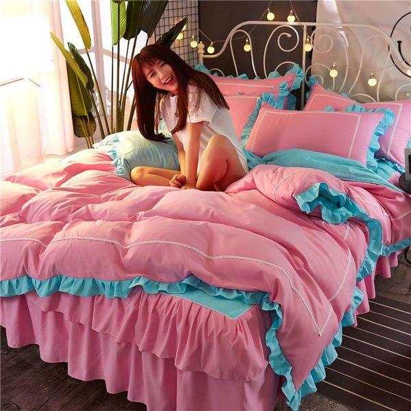 bedding sets thin korean princess style bedroom 4pcs set non-slip 1pcs quilt cover+1pcs bed skirt+2 pillowcase king/ size j8190
bedding sets thin korean princess style bedroom 4pcs set non-slip 1pcs quilt cover+1pcs bed skirt+2 pillowcase king/ size j8190