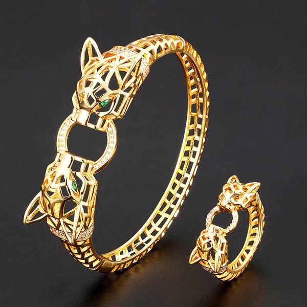 earrings & necklace zlxgirl high-end hollow design leopard head bracelet ring set for women and men gift perfct paved cubic zircon copper, Silver
earrings & necklace zlxgirl high-end hollow design leopard head bracelet ring set for women and men gift perfct paved cubic zircon copper, Silver
