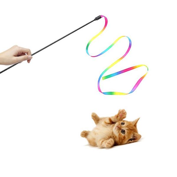 cat toys cute funny rainbow cloth colorful rod teaser wand plastic pet for cats interactive stick supplies
cat toys cute funny rainbow cloth colorful rod teaser wand plastic pet for cats interactive stick supplies