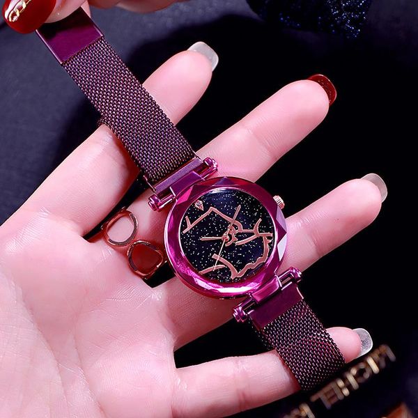wristwatches women magnet starry buckle luxury casual watch geometric surface quartz watches relogio feminino, Slivery;brown
wristwatches women magnet starry buckle luxury casual watch geometric surface quartz watches relogio feminino, Slivery;brown