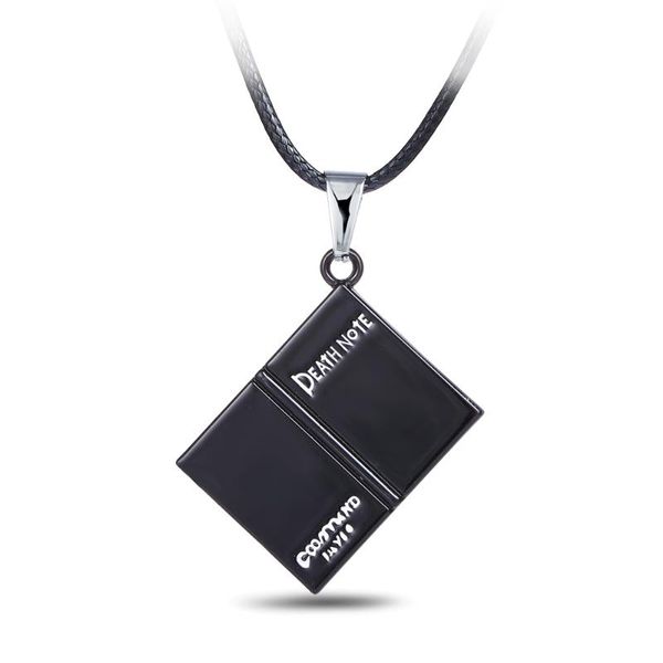 pendant necklaces anime death note open black book necklace collar rope leather for women man's jewelry cosplay gift trinket, Silver
pendant necklaces anime death note open black book necklace collar rope leather for women man's jewelry cosplay gift trinket, Silver