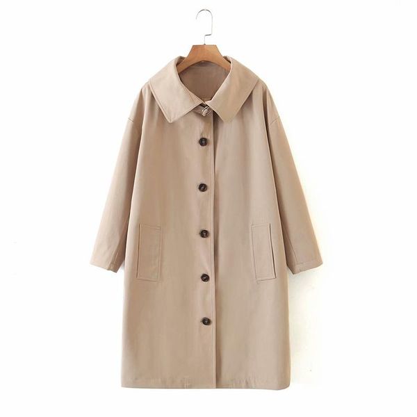 women's trench coats puwd oversize women long khaki coat 2021 autumn fashion female single breasted windbreaker ladies loose solid oute, Tan;black
women's trench coats puwd oversize women long khaki coat 2021 autumn fashion female single breasted windbreaker ladies loose solid oute, Tan;black