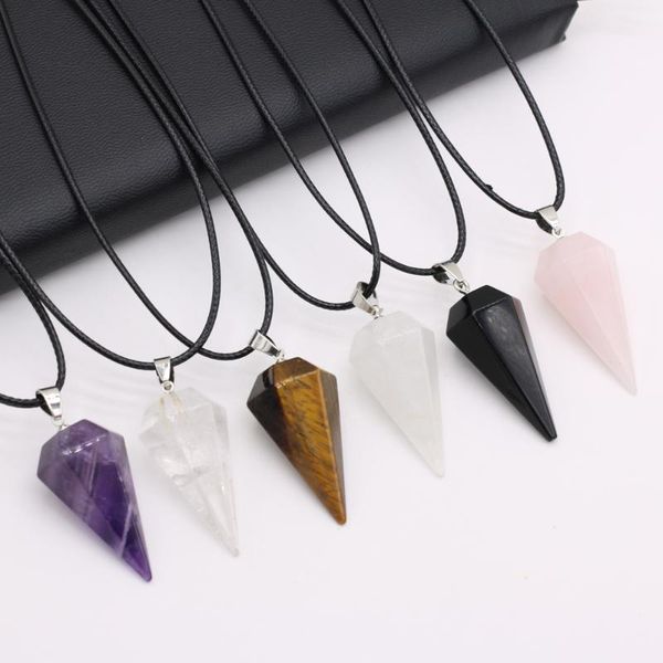 pendant necklaces natural tiger eye stone amethysts rose quartzs wax thread necklace for women jewelry gift size 20x37mm length 40cm, Silver
pendant necklaces natural tiger eye stone amethysts rose quartzs wax thread necklace for women jewelry gift size 20x37mm length 40cm, Silver