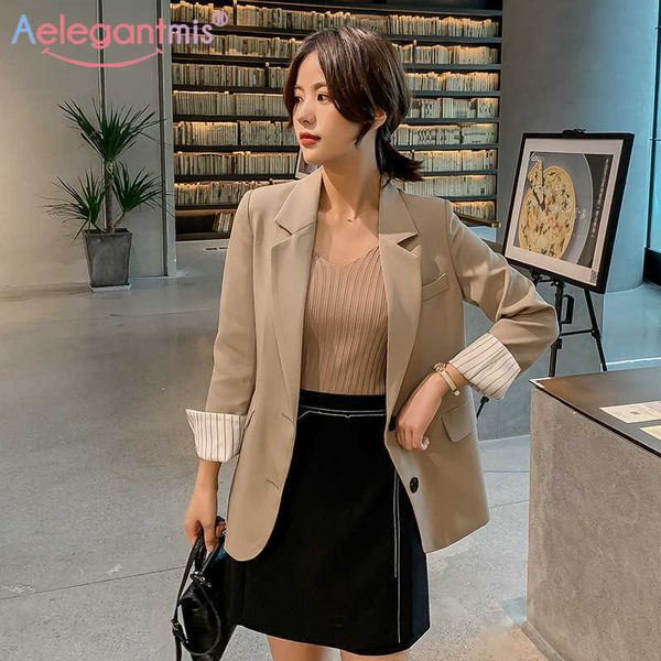 aelegantmis spring office lady business casual blazer women loose long work suit coat jacket ladies street leisure outerwear 210607, White
aelegantmis spring office lady business casual blazer women loose long work suit coat jacket ladies street leisure outerwear 210607, White