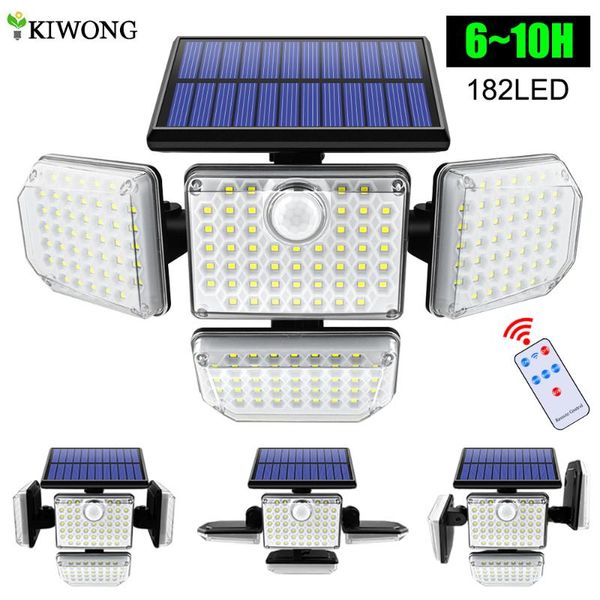 solar lamps lights outdoor 182/112 led wall lamp with adjustable heads security flood light ip65 waterproof 3 working modes
solar lamps lights outdoor 182/112 led wall lamp with adjustable heads security flood light ip65 waterproof 3 working modes
