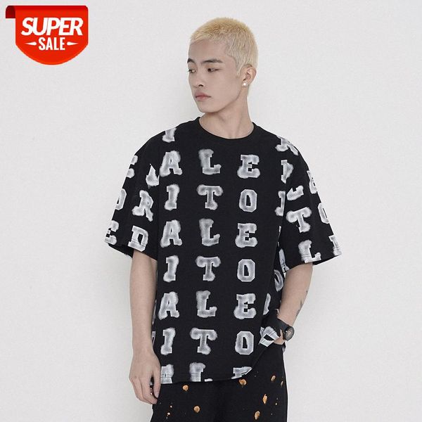 letter full print short-sleeved t-shirt men's ins european and american five-point sleeves bf harajuku style street flow loose half #ky, White;black
letter full print short-sleeved t-shirt men's ins european and american five-point sleeves bf harajuku style street flow loose half #ky, White;black