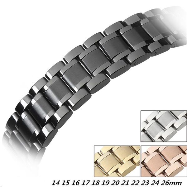 watch bands spot flat head five bead solid stainless steel with 22mm watchband black double press butterfly buckle, Black;brown
watch bands spot flat head five bead solid stainless steel with 22mm watchband black double press butterfly buckle, Black;brown
