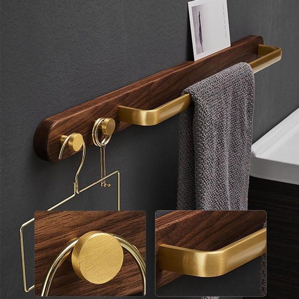 towel racks 1pc nordic black walnut wall-mounted bathroom robe hook kitchen wall hanging rack bar with 2 hooks home supplies
towel racks 1pc nordic black walnut wall-mounted bathroom robe hook kitchen wall hanging rack bar with 2 hooks home supplies