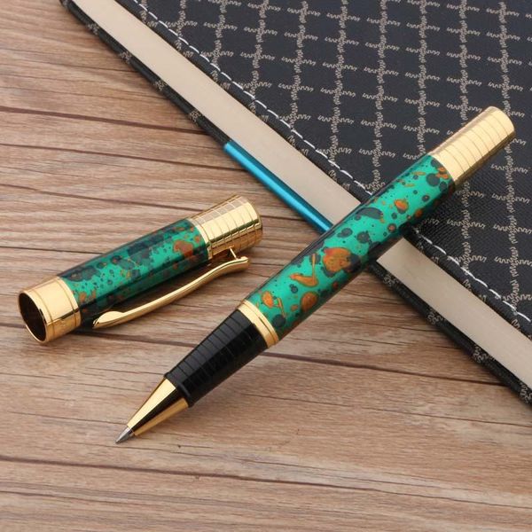 ballpoint pens chouxiongluwei luxury ice flower rollerball pen metal green golden clip stationery student office school supplies, Blue;orange
ballpoint pens chouxiongluwei luxury ice flower rollerball pen metal green golden clip stationery student office school supplies, Blue;orange
