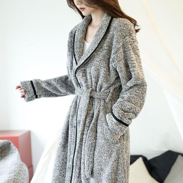 women's sleepwear autumn winter kimono robe women casual bathrobe gown intimate lingerie flannel homewear gray home clothing, Black;red
women's sleepwear autumn winter kimono robe women casual bathrobe gown intimate lingerie flannel homewear gray home clothing, Black;red