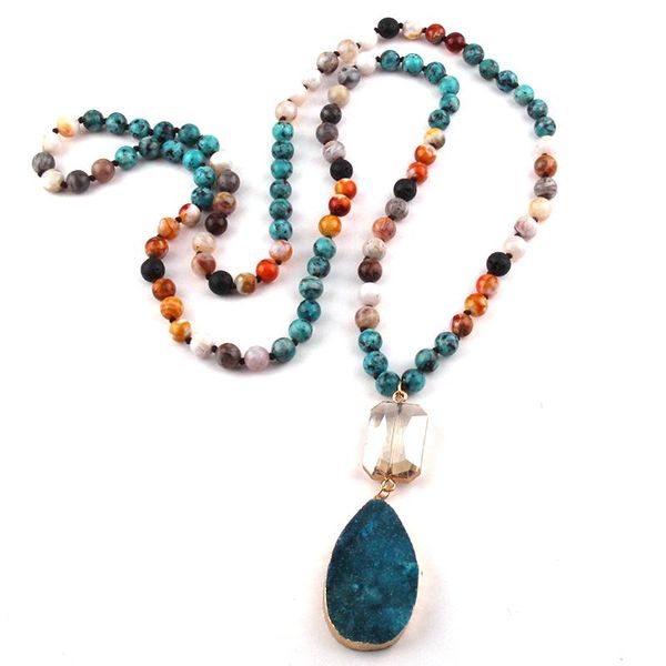 pendant necklaces moodpc fashion jewelry 108 beads multi stone knotted crystal link natural druzy drop necklace wome yoga, Silver
pendant necklaces moodpc fashion jewelry 108 beads multi stone knotted crystal link natural druzy drop necklace wome yoga, Silver