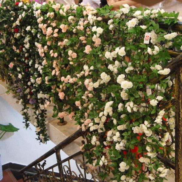 silk artificial rose vine hanging flowers for wall decoration rattan fake plants leaves garland romantic wedding home decorative & wreaths
silk artificial rose vine hanging flowers for wall decoration rattan fake plants leaves garland romantic wedding home decorative & wreaths