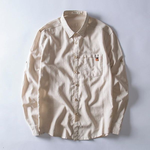 autumn and spring long sleeve linen shirts men brand fashion apricot color shirt male flax casual mens drop camisa men's, White;black
autumn and spring long sleeve linen shirts men brand fashion apricot color shirt male flax casual mens drop camisa men's, White;black
