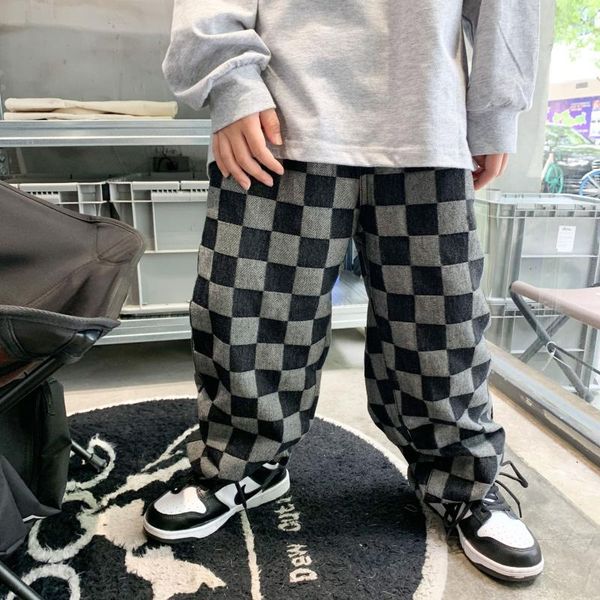 trousers sand-washed old retro boys' casual korean plaid hip-hop children's jeans, Blue
trousers sand-washed old retro boys' casual korean plaid hip-hop children's jeans, Blue