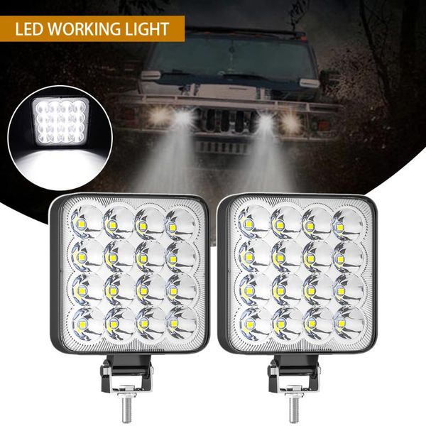 car headlights 48w 16led 1200lm work light square led super bright daylight white dc9v-60v 7500k for car, motorcycle, trucks
car headlights 48w 16led 1200lm work light square led super bright daylight white dc9v-60v 7500k for car, motorcycle, trucks