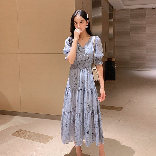 factory7809 2020 women's chiffon large summer dress size new age reduction waist cover belly show thin print foreign style, Black;gray
factory7809 2020 women's chiffon large summer dress size new age reduction waist cover belly show thin print foreign style, Black;gray