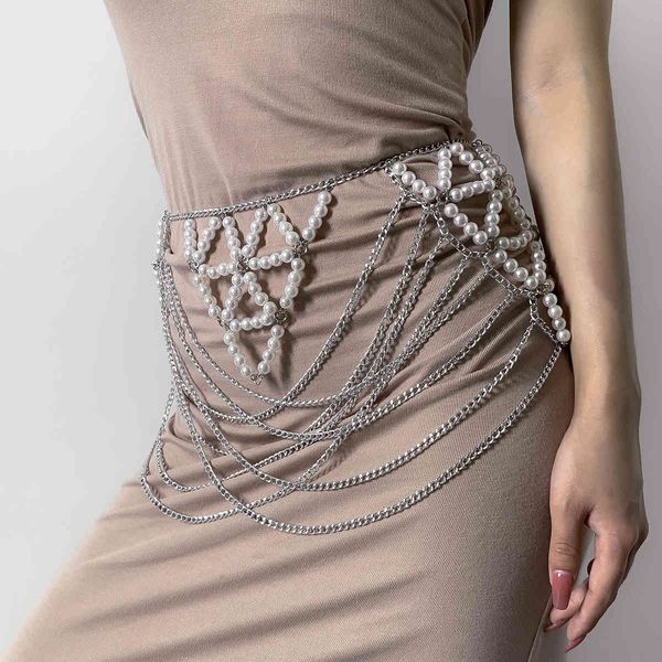 luxury imitation pearl tassel dress decoration bikini body waist chain for women beach accessories harness fashion jewelry, Silver
luxury imitation pearl tassel dress decoration bikini body waist chain for women beach accessories harness fashion jewelry, Silver