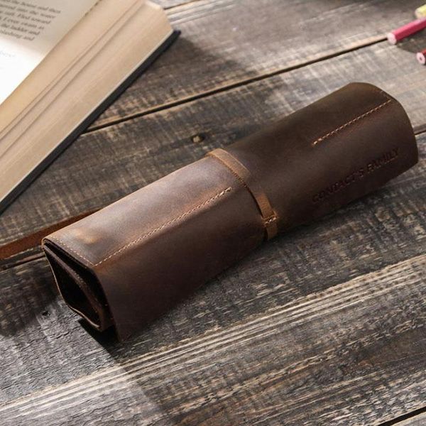 pencil bags handmade big capacity leather roll bag storage cosmetic case for bussiness &school as gift
pencil bags handmade big capacity leather roll bag storage cosmetic case for bussiness &school as gift