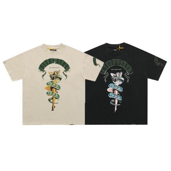 men's t-shirts represent retro distressed print loose high street and women's short-sleeved t-shirt, White;black
men's t-shirts represent retro distressed print loose high street and women's short-sleeved t-shirt, White;black