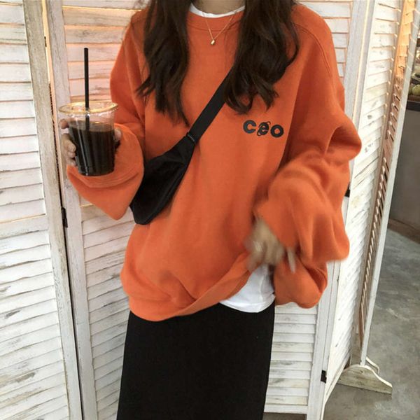 women's hoodies & sweatshirts hoodie super fire cec sweater spring and autumn thin loose korean ins chic clothes qkk5, Black
women's hoodies & sweatshirts hoodie super fire cec sweater spring and autumn thin loose korean ins chic clothes qkk5, Black