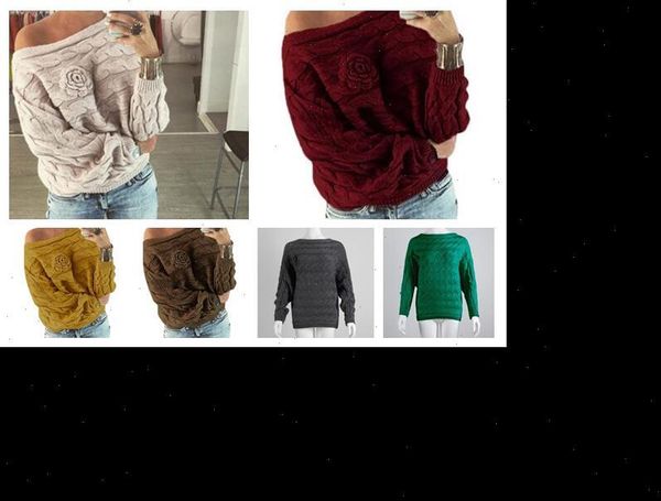 off shoulder knitted twist women sweaters batwing sleeve slash neck solid 3d rose flower pullover autumn loose, White;black
off shoulder knitted twist women sweaters batwing sleeve slash neck solid 3d rose flower pullover autumn loose, White;black