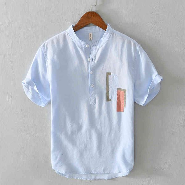men's t-shirts stand collar summer linen and cotton brand short sleeve fashion shirts for men casual comfortable shirt mens chemise p4t, White;black
men's t-shirts stand collar summer linen and cotton brand short sleeve fashion shirts for men casual comfortable shirt mens chemise p4t, White;black