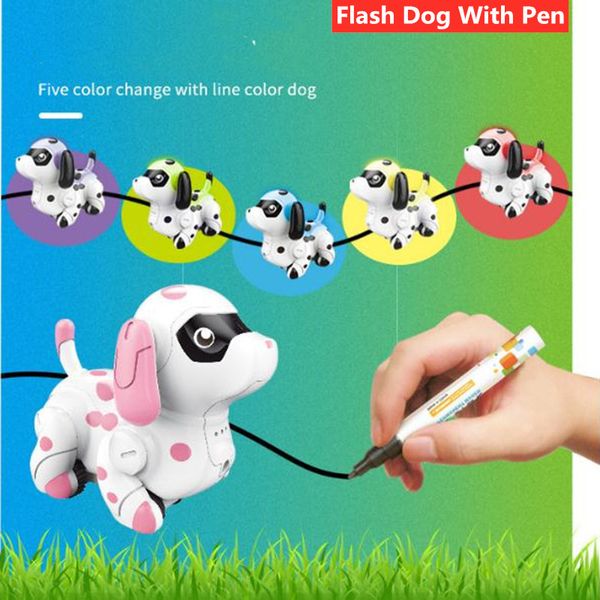 funny and cute pre-school learning and children toy magic inductive flash pet dog follow any black drawn line pen kids toy light 
funny and cute pre-school learning and children toy magic inductive flash pet dog follow any black drawn line pen kids toy light