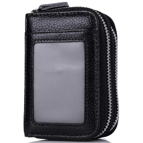 storage bags double zipper transparent window organ wallet leather clip for men and women business card holder
storage bags double zipper transparent window organ wallet leather clip for men and women business card holder