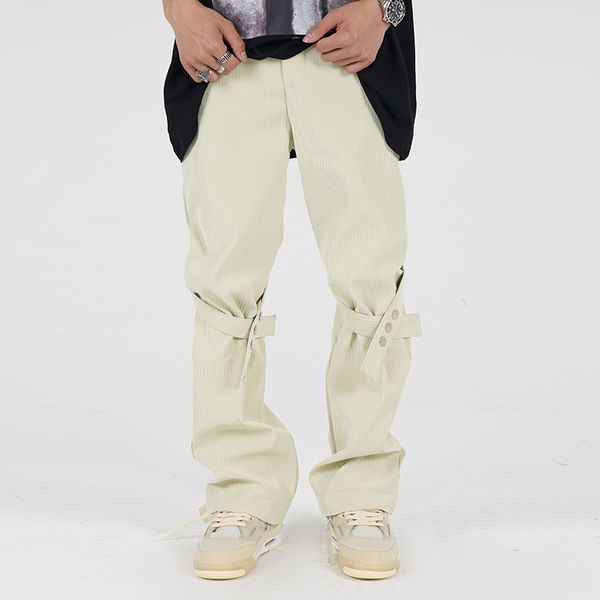 knee lace up straight casual trousers for men and women high street oversize cargo pants baggy hip hop overalls, Black
knee lace up straight casual trousers for men and women high street oversize cargo pants baggy hip hop overalls, Black