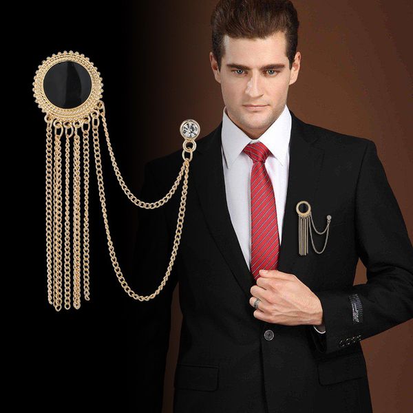 luxury designers personality men's black tassel brooch shirt collar fashion accessories suit corsage xmas gifts, Gray
luxury designers personality men's black tassel brooch shirt collar fashion accessories suit corsage xmas gifts, Gray