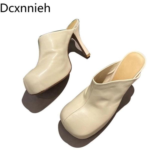 mules high heels women slippers thick sole platform sandals designer summer slides leather stiletto party shoes woman 2021, Black
mules high heels women slippers thick sole platform sandals designer summer slides leather stiletto party shoes woman 2021, Black