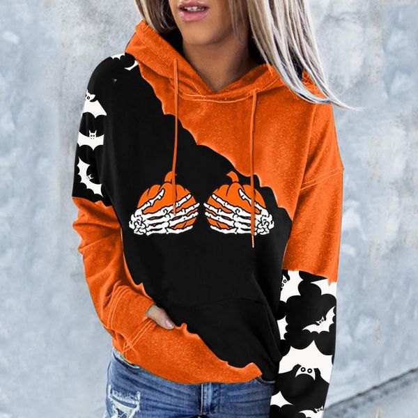 women's hoodies & sweatshirts halloween funny pumpkin print for women hooded long sleeve pullover autumn oversized harajuku hoodie mole, Black
women's hoodies & sweatshirts halloween funny pumpkin print for women hooded long sleeve pullover autumn oversized harajuku hoodie mole, Black