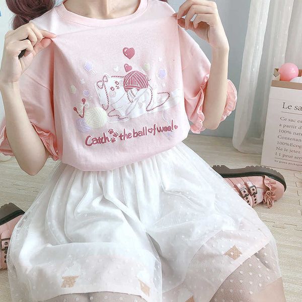 women's t-shirt kawaii short sleeve t-shirts women fashion cat printing graphic tee teen girls pink summer clothes cute cott, White
women's t-shirt kawaii short sleeve t-shirts women fashion cat printing graphic tee teen girls pink summer clothes cute cott, White