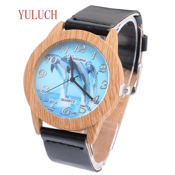 wristwatches yuluch creative fashion ladies quartz wood grain watch personality dolphin pattern dial pu belt brand gift, Slivery;brown
wristwatches yuluch creative fashion ladies quartz wood grain watch personality dolphin pattern dial pu belt brand gift, Slivery;brown