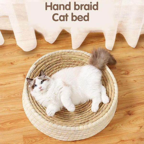 hand braid cat bed biodegradable pet straw braided puppy kneel natural nest scratching board beds & furniture
hand braid cat bed biodegradable pet straw braided puppy kneel natural nest scratching board beds & furniture