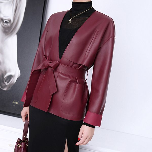 women's jackets elegant japanese female style leather belt genuine with cleavage in v c263, Black;brown
women's jackets elegant japanese female style leather belt genuine with cleavage in v c263, Black;brown