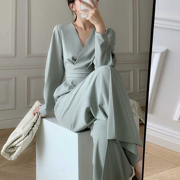women's two piece pants jumpsuit women elegant v-neck long sleeve office lady jumpsuits casual slim fit korean style autumn s0v7, White
women's two piece pants jumpsuit women elegant v-neck long sleeve office lady jumpsuits casual slim fit korean style autumn s0v7, White