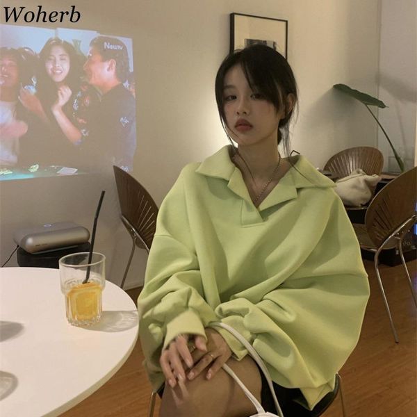 women's hoodies & sweatshirts woherb oversized women turn down collar 2022 spring autumn pullovers feminino all-match fashion casual, Black
women's hoodies & sweatshirts woherb oversized women turn down collar 2022 spring autumn pullovers feminino all-match fashion casual, Black