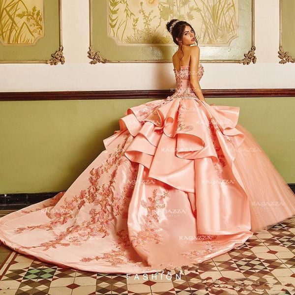 classy ball gown quinceanera dresses sweetheart neck beaded appliqued prom dress sweet 16 party wear satin sweep train sequined masquerade g, Black
classy ball gown quinceanera dresses sweetheart neck beaded appliqued prom dress sweet 16 party wear satin sweep train sequined masquerade g, Black