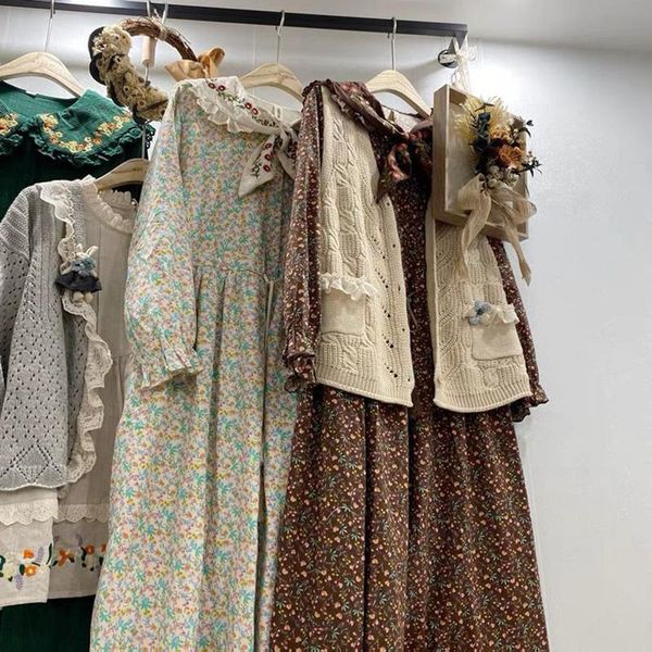 casual dresses mori series autumn floral dress women embroidery flower long sleeve midi 15016, Black;gray
casual dresses mori series autumn floral dress women embroidery flower long sleeve midi 15016, Black;gray