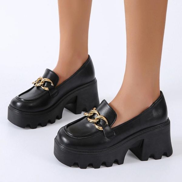 dress shoes brand female pumps slip-on with metal decoration platform square heel office lady offices dressing ladies woman, Black
dress shoes brand female pumps slip-on with metal decoration platform square heel office lady offices dressing ladies woman, Black