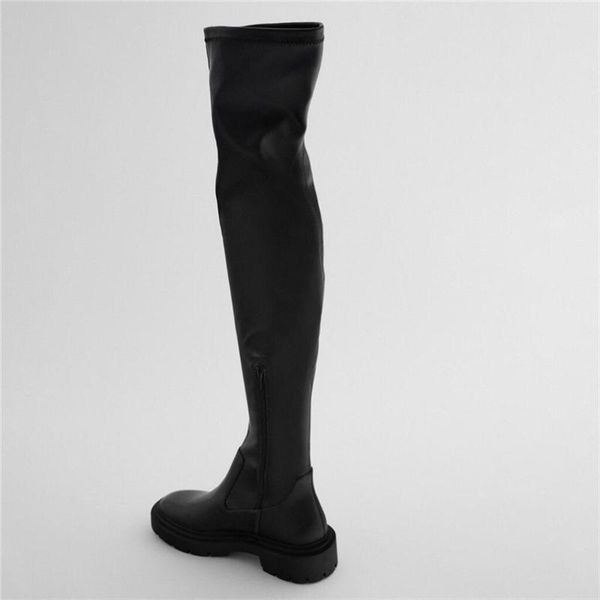 boots women's shoes over knee autumn and winter high fashion thick soled thin elastic, Black
boots women's shoes over knee autumn and winter high fashion thick soled thin elastic, Black