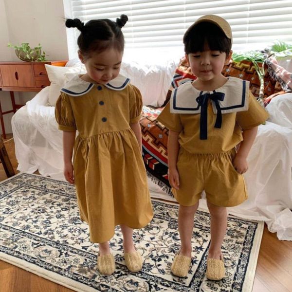 summer children's brother sister matching outfits baby boys clothes sets korean fashion yellow white dresses for girls l962 girl's, Red;yellow
summer children's brother sister matching outfits baby boys clothes sets korean fashion yellow white dresses for girls l962 girl's, Red;yellow