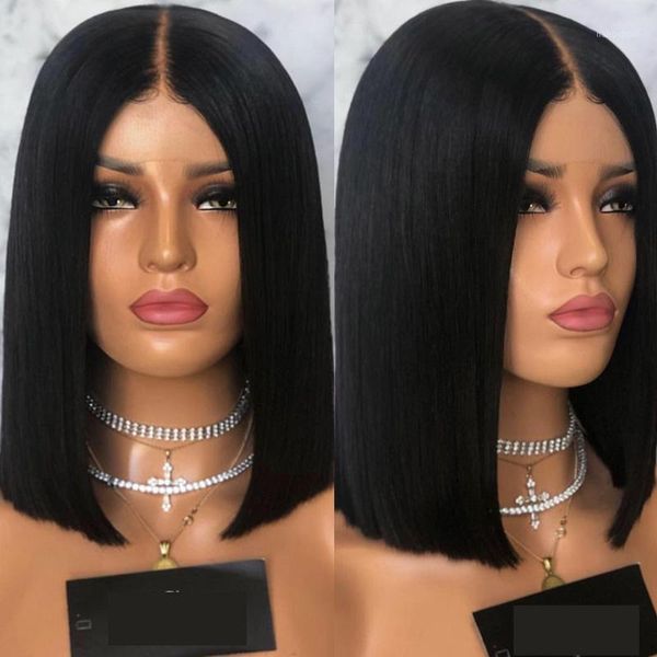 middle part bob human hair lace front wig brazilian remy short cut 5x5 silk base wigs with baby hair1, Black;brown
middle part bob human hair lace front wig brazilian remy short cut 5x5 silk base wigs with baby hair1, Black;brown