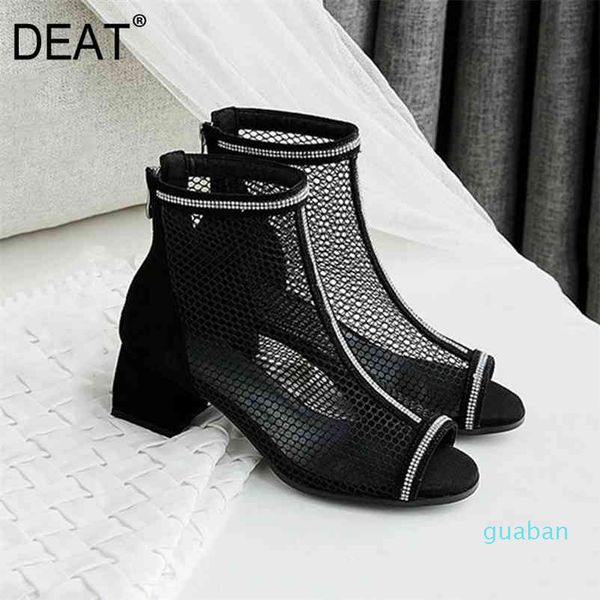 round boots toe zipper mesh hollow out breathable single shoe high heels cool boots spring summer, Black
round boots toe zipper mesh hollow out breathable single shoe high heels cool boots spring summer, Black