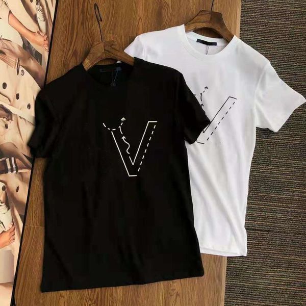 men's t-shirts 2021 summer short sleeve t-shirt logo fashion loose half round collar shirt, White;black
men's t-shirts 2021 summer short sleeve t-shirt logo fashion loose half round collar shirt, White;black