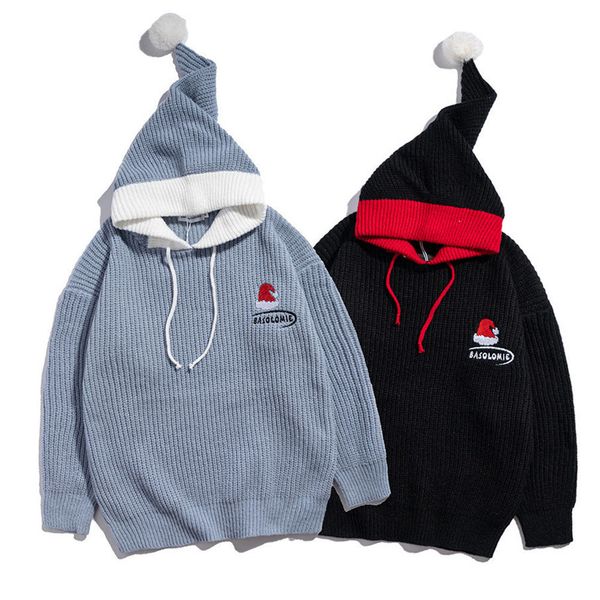 men's sweaters long and interesting men's women's sweaters, santa's hats, solid large size street clothes, harajuku knit, White;black
men's sweaters long and interesting men's women's sweaters, santa's hats, solid large size street clothes, harajuku knit, White;black