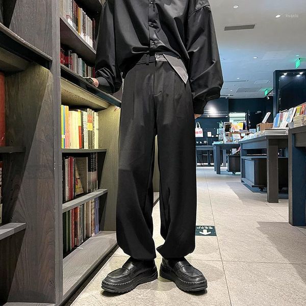 men's suits & blazers black white suit pants men fashion business society mens dress korean loose wide-leg casual straight trousers, White;black
men's suits & blazers black white suit pants men fashion business society mens dress korean loose wide-leg casual straight trousers, White;black