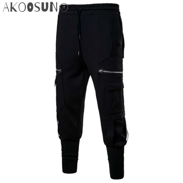men's pants 2021 autumn and winter male hip hop harem elastic waist leg mne fashion joggers trousers, Black
men's pants 2021 autumn and winter male hip hop harem elastic waist leg mne fashion joggers trousers, Black